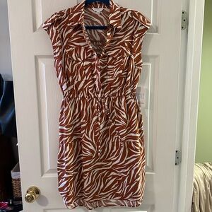 Time and Tru Brown Zebra dress NWT